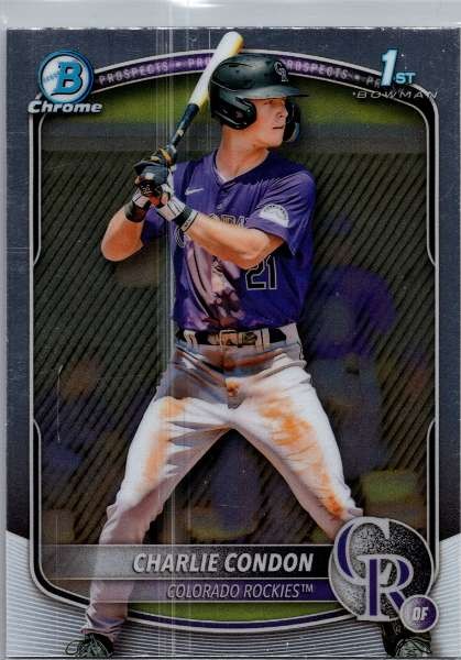 2025 Charlie Condon Bowman Chrome 1st #BCP-75 Base Colorado Rockies