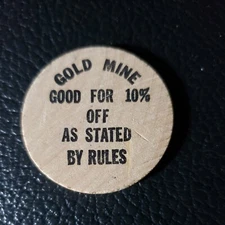 Real wooden Nickel-Gold Mine-10% off As Stated By The Rules-Warrior Head