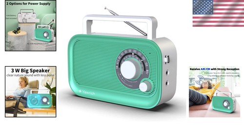 Analog AM/FM Radio with Bluetooth Connectivity - Portable & User-Friendly - Picture 2 of 10