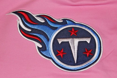 FELPA CON CAPPUCCIO PULLOVER RAGAZZA NUOVA CON ETICHETTE - NCAA TENNESSEE TITANS ROSA RICAMATA - Foto 2 di 7