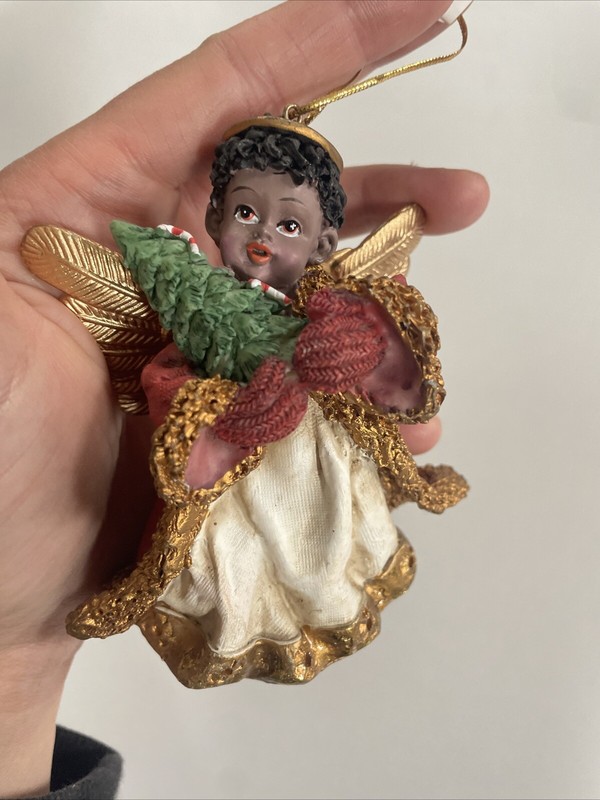 African American Angel NWT Ornament Vintage Elder Beerman
