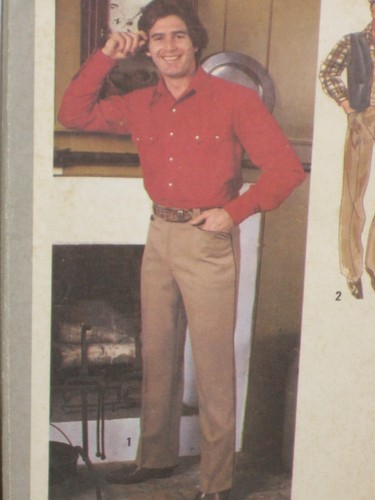 Pantalones de chaleco reversibles para hombre camisa occidental Simplicity 9124 talla 36 cintura 30 - Imagen 3 de 6