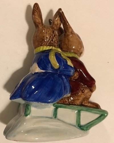 Royal Doulton Bunnykins Sleigh Ride Figurine - Picture 2 of 6