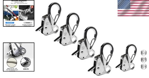 Adjustable One-Hand Boat Fender Clips for Secure Docking - 4 Pack Solutions - Picture 2 of 8