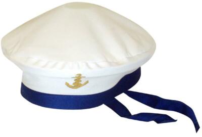 Sailor Hat Nautical Marine White Navy 