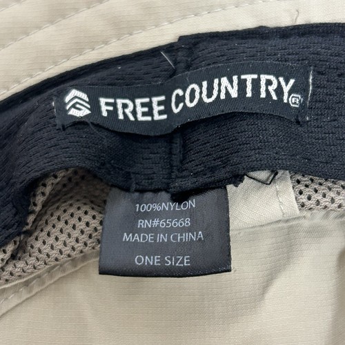 Free Country Outdoors Safari Outback Khaki Sun Hat Bucket Hat OS Mesh Chin Strin - Picture 7 of 9