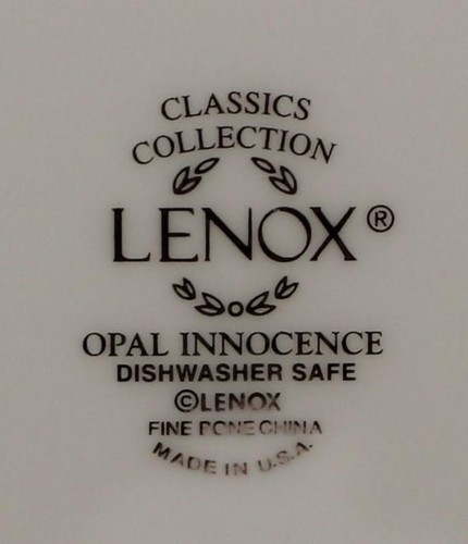 Lenox Opal Innocence Group of 13.25 Inch Platter & 9.5 Inch Oval Vegetable Bowl - Picture 5 of 8