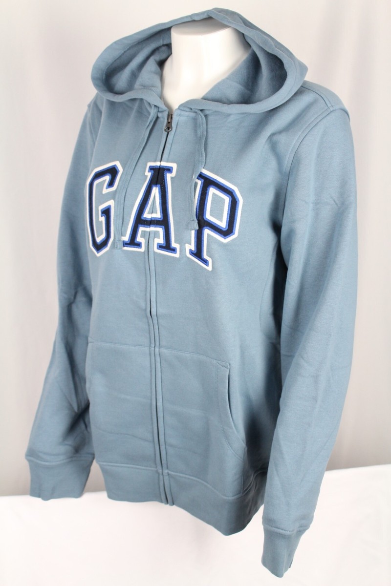 Gap Women's Hoodie Arch Logo Full Zip Sweatshirt Pacific Blue 488109