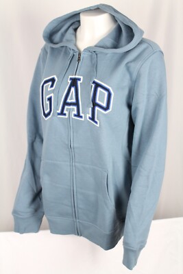 Gap Women's Hoodie Arch Logo Full Zip Sweatshirt Pacific Blue 488109