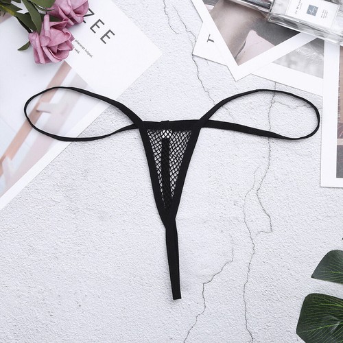 Damen Latex Slips Höschen glänzend PVC Leder hohl aus Tanga G-String Unterwäsche - Bild 15 von 56