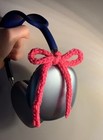 4 Crochet Bow headphone accessory, crochet headphone accessory, crochet keychain