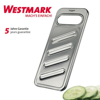Westmark Gurkenhobel Gurkenreibe Gurkenschneider Gemüsereibe Reibe ''Steel''
