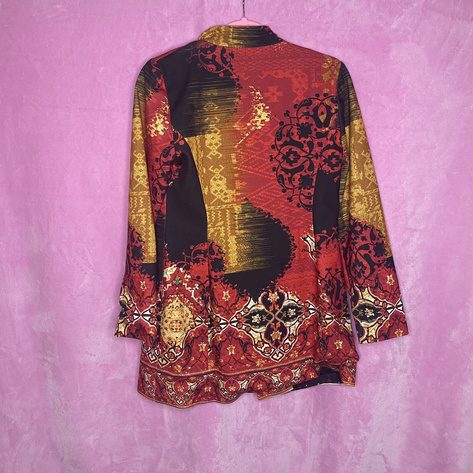 Chico’s Printed Statement Jacket Blazer Red - image 2