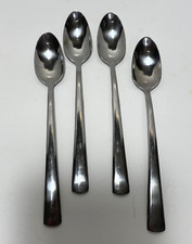 Oneida Iced Tea Spoons Set 4 Stainless Flatware Long Handle Silverware