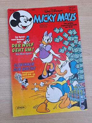 Micky Maus Heft 45 8.11.1983 mit Beilage Comic 45/83 Der Wolf geht um Mini Spiel