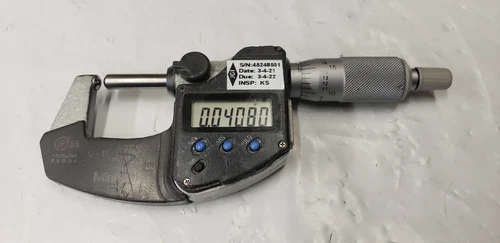 Mitutoyo 395-371-30 0-1" x .00005" Spherical Anvil Spindle Micrometer IP65