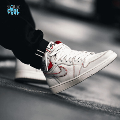 Air Jordan 1 AJ1 Retro High OG Phantom White/Red Men's Shoes Air Jordan 1 AJ1 Retro High OG Phantom White/Red Men's Shoes