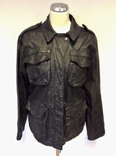 Mulberry Black Leather Button Fasten Jacket Size 10