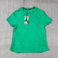 Spyder Top Women Medium Green Active Gym Athletic UPF Running Outdoor Hiking NWT