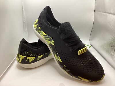 CROCS LITERIDE 360 MARMORIERTE PACERTRAINERS GRÖSSE 10UK BRANDNEU SCHWARZ GELB TU12