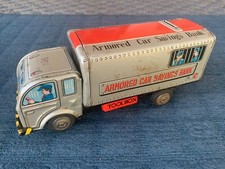 Vintage 1960  s Hayashi Made in Japan Tin Friction Armored Car Savings Bank