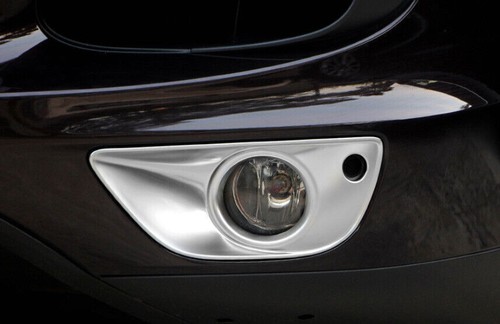 For 2015-2017 Porsche Cayenne Exterior Front Fog Light 2X Frame Trim ABS Silver - Picture 9 of 9