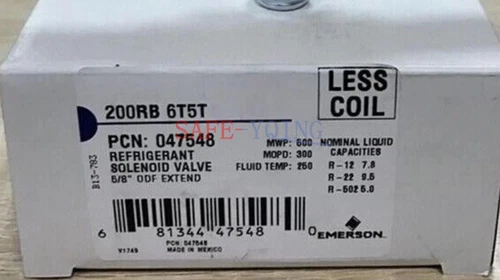 ONE EMERSON Solenoid Valve 200RB 6T5T 200RB6T5T（Welding5/8) New