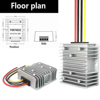 DC12V Boost Zu 15V 20A 300W Spannungswandler Transformator für Auto LKW PKW#