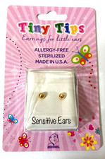 Studex Tiny Tips Earrings For Little Ears TT-622 Gold Platted 4MM Ball