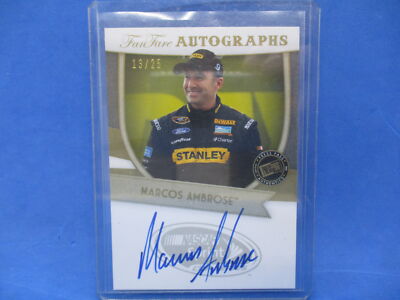 2012 Press Pass Fanfare Fanfare Auto Gold 13/25 Marcos Ambrose #FA-MA Auto