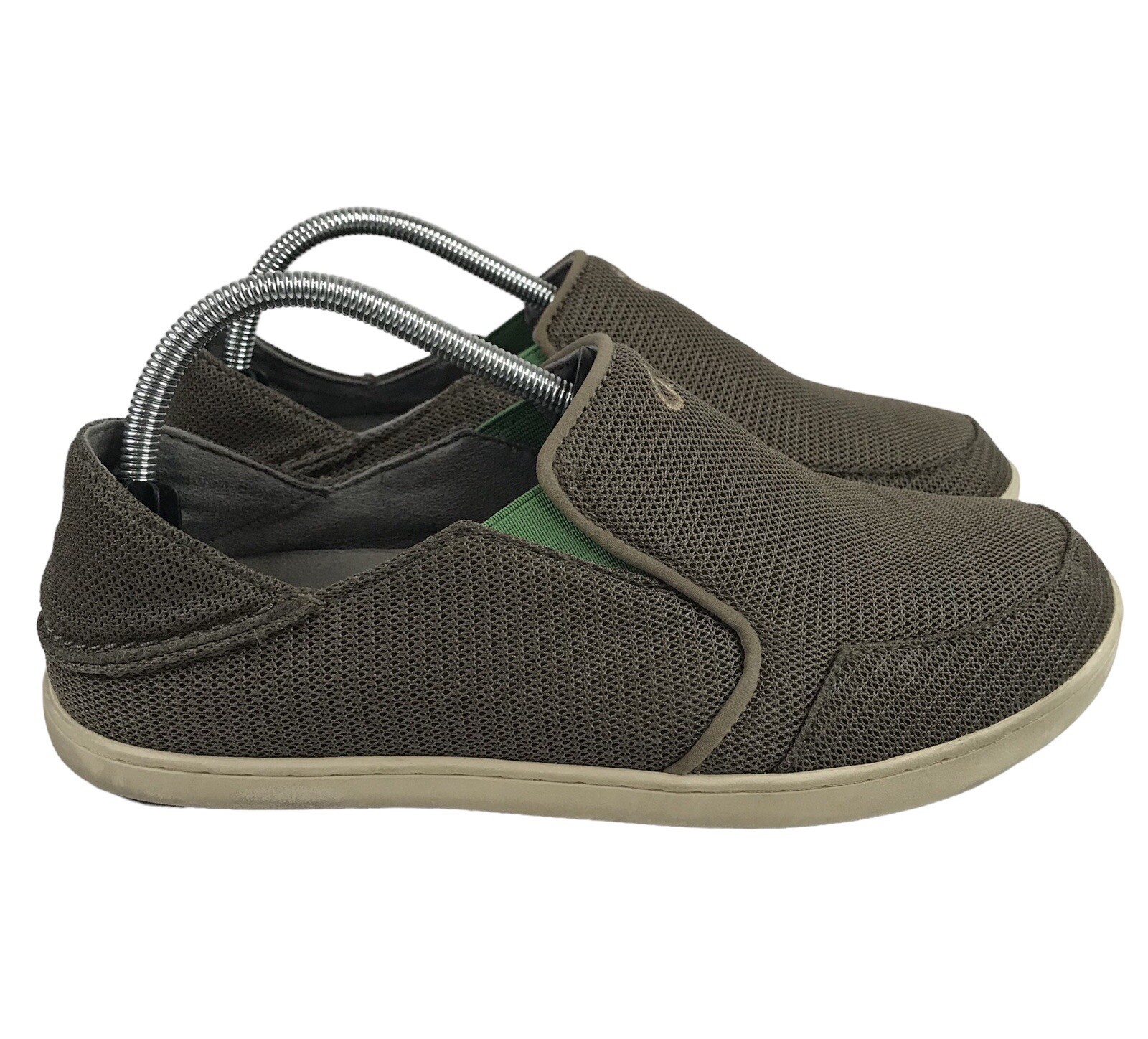 OluKai Nohea Men's Size 9 Slip-On Mesh Loafers in Brown Green for Casual Beach Wear