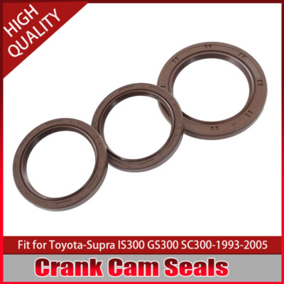 XtremeAmazing - Juego De 3 Sellos De Aceite De árbol De Levas Y Cigüeñal Para Toyota Supra Para Lexus GS300 SC300 IS300 1992-2005