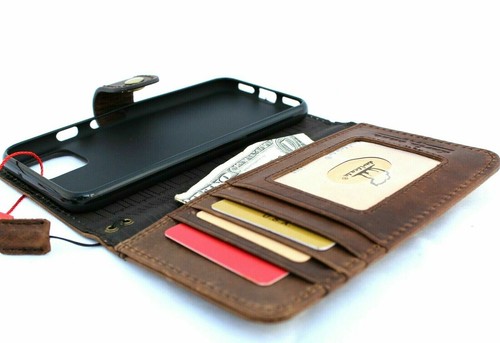 Genuine leather case for Google Pixel 4 book wallet cover Jafo vintage closure - Picture 2 of 9
