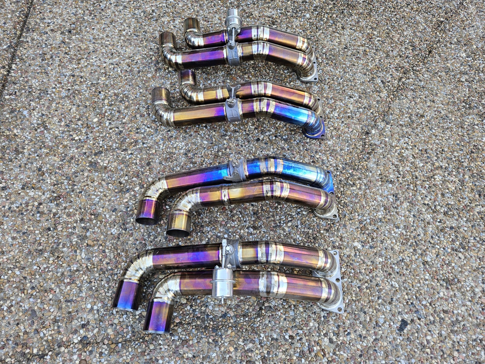 FERRARI F430 VALVETRONIC AUTHENTIC TITANIUM MUFFLER EXTENSION VALVE EXHAUST KIT