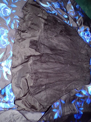 Neu mit Etikett Blondie Nites by Stacy Sklar Größe 3 schwarz blau Blumenmuster Kleid tiefer V-Ausschnitt - Bild 10 von 11
