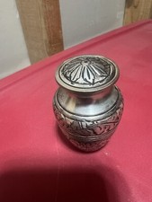 Brass Silver Oak Keepsake Cremation Urns, Holds 5 Cubic Ins