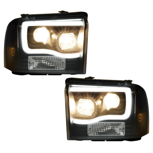 LED DRL Headlights Projector Fit For 05-07 Ford F250 F350 F450 F550 Super Duty - Picture 4 of 16