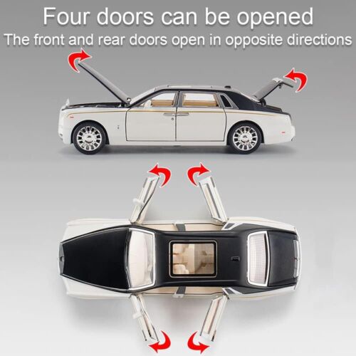 1:24 Rolls-Royce Phantom Alloy Die-cast Modelo de coche Toy Sound & Light Kids Gift - Imagen 10 de 16