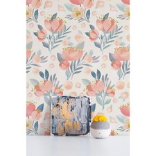 Buttercup Removable | Pale Floral Mural | Repositionable wall mural