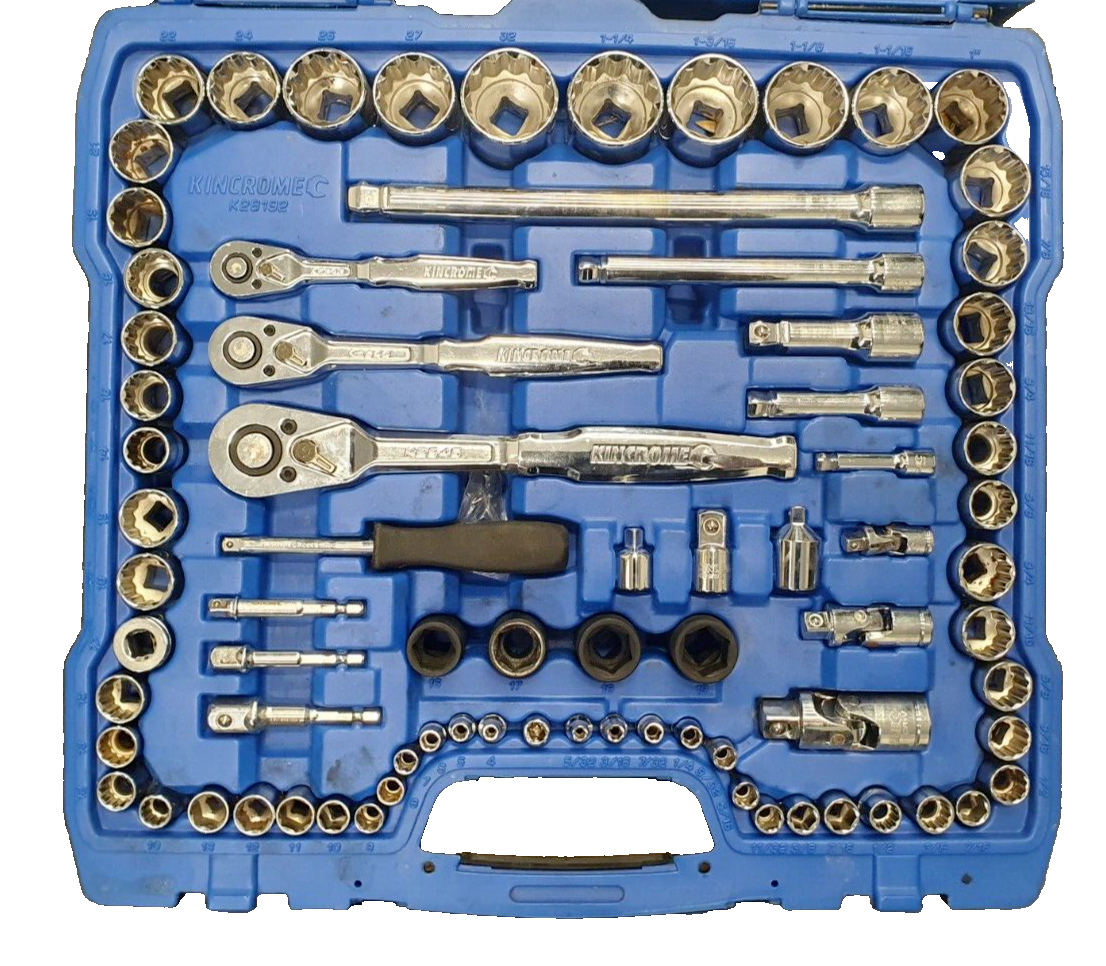 Kincrome 1/4", 3/8" & 1/2"Drive Metric and Imperial Socket Set 165