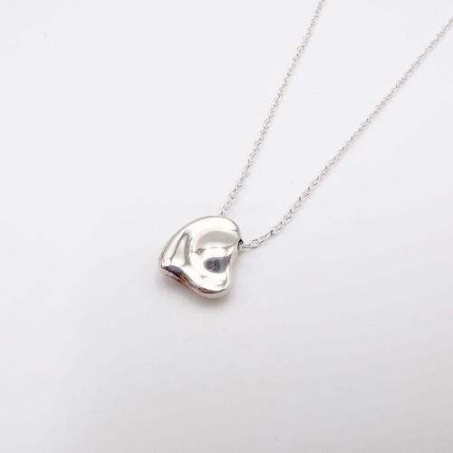 Tiffany & Co. Corazón Completo Colgante Collar Elsa Peretti Plata de Ley 925 - Imagen 3 de 6