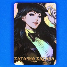 DC Comics Zatanna Zatara Rainbow Foil Holographic Character Figure Art Card B