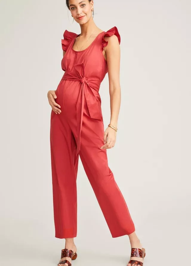 Maternity Rib-Knit Cropped Wide-Leg Jumpsuit | Old Navy