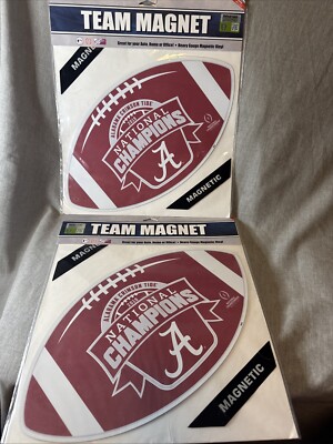 2 Alabama Crimson Tide 12'' Car Magnet 2015 National Champions NCAA Team Magnet