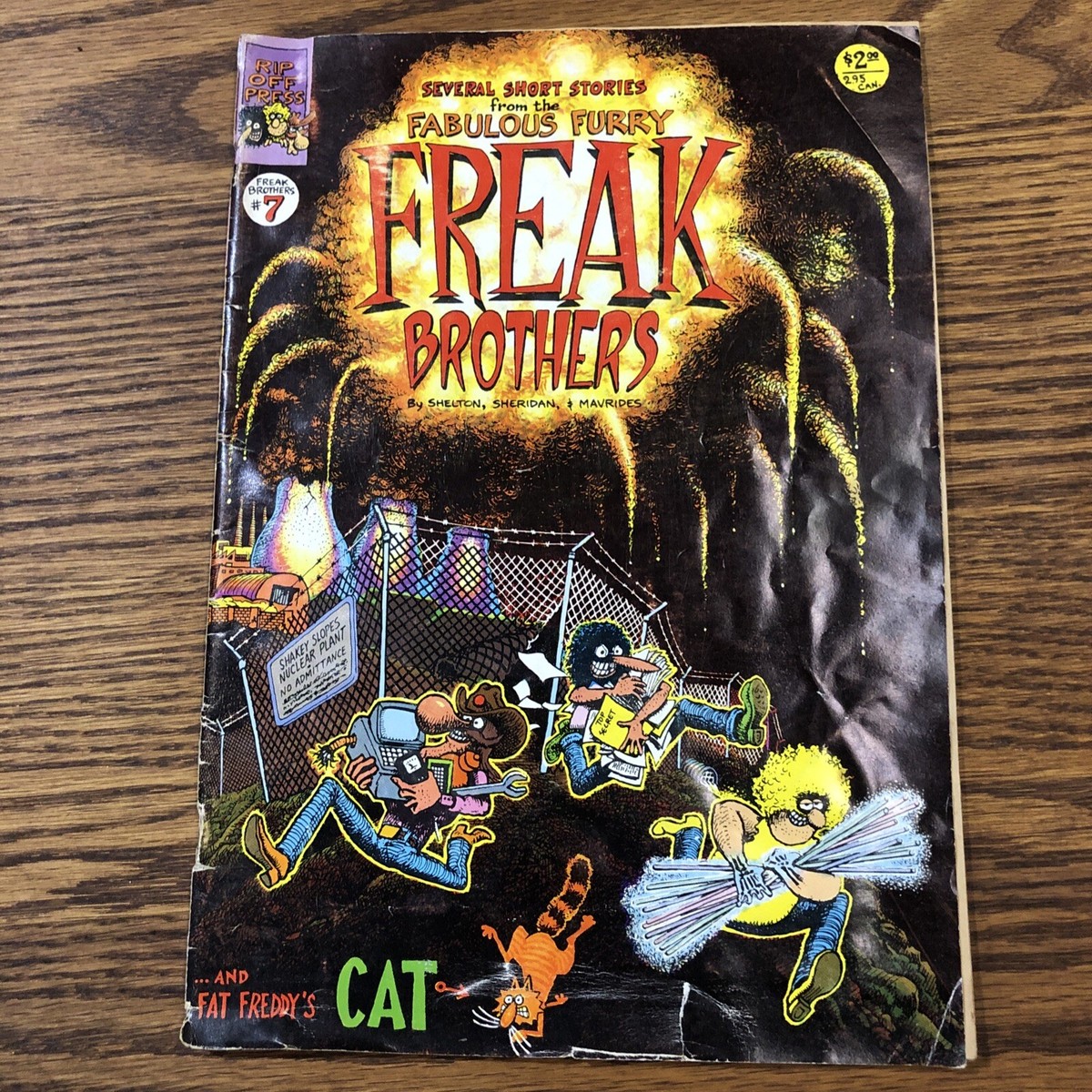 1980年のFREAK‐BROTHERSのコミック＆ポストカード。 Fabulous Furry Freak Brothers #1 18th Printing ~ VF NEAR