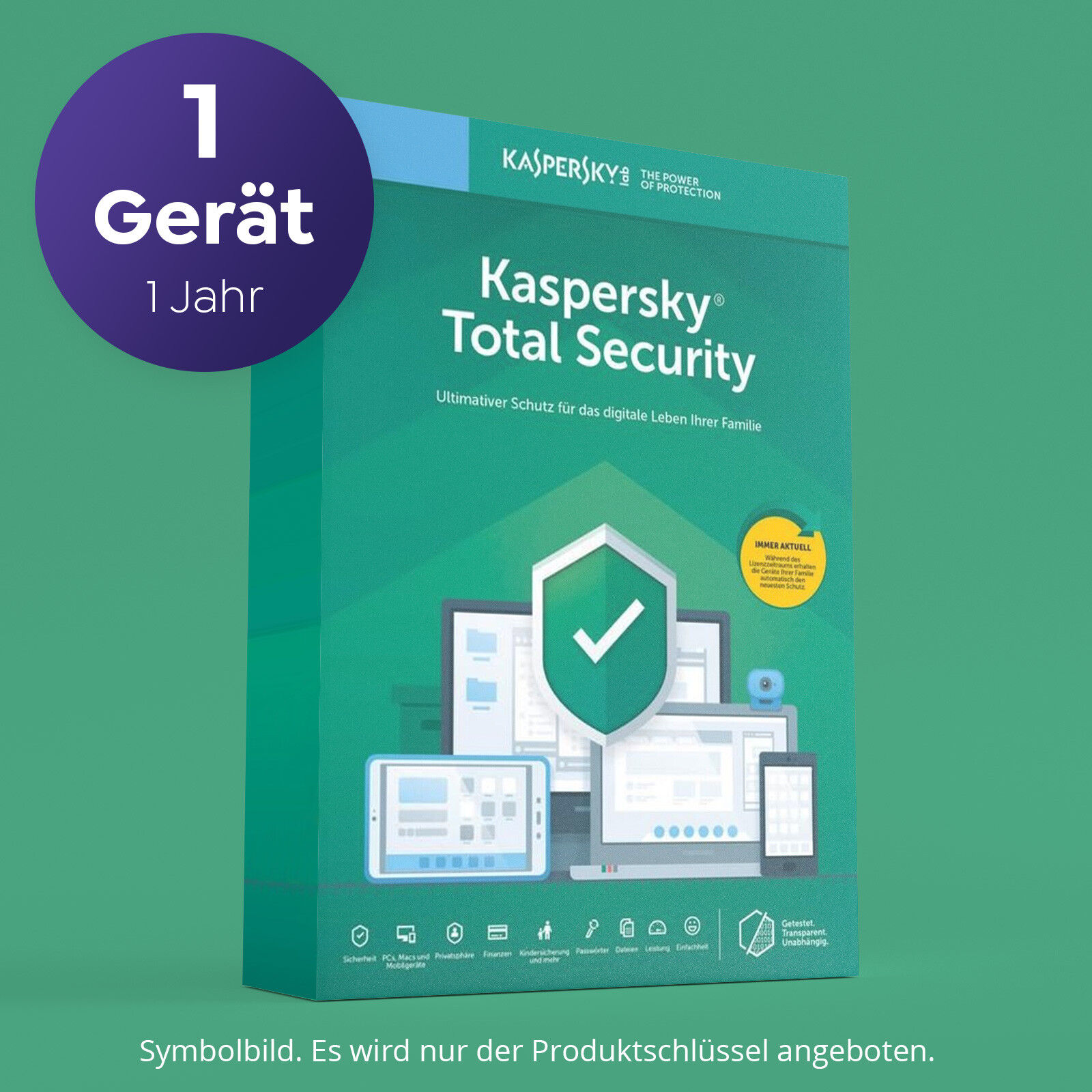 Kaspersky Total Security 2022 für 1 Gerät 1 JAHR Vollversion per EMAIL SOFORT