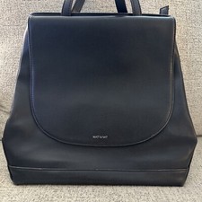 Pre Owned Matt & Nat Aaron Tote/backpack Scratch Resistant Vegan Leather Black