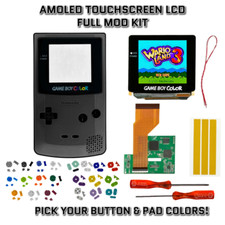 Nintendo Game Boy Color GBC AMOLED OLED Touchscreen LCD Full Mod Kit BLACK