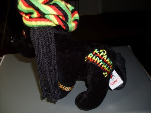 Ganz Webkinz Rockerz Dog Black Lab Plush Dreadlocks Island Rhythm No Code HM5112 - Picture 3 of 7