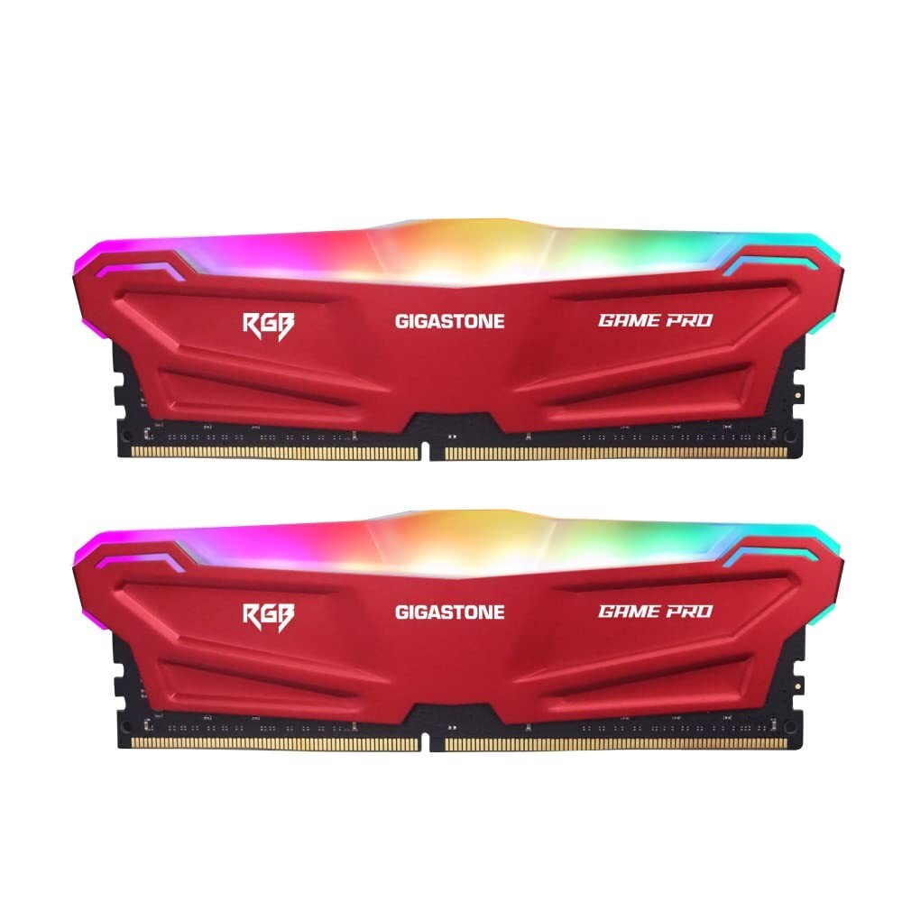 DDR4 RAM】Gigastone Red RGB Game PRO Desktop RAM 16GB (2x8GB) DDR4
